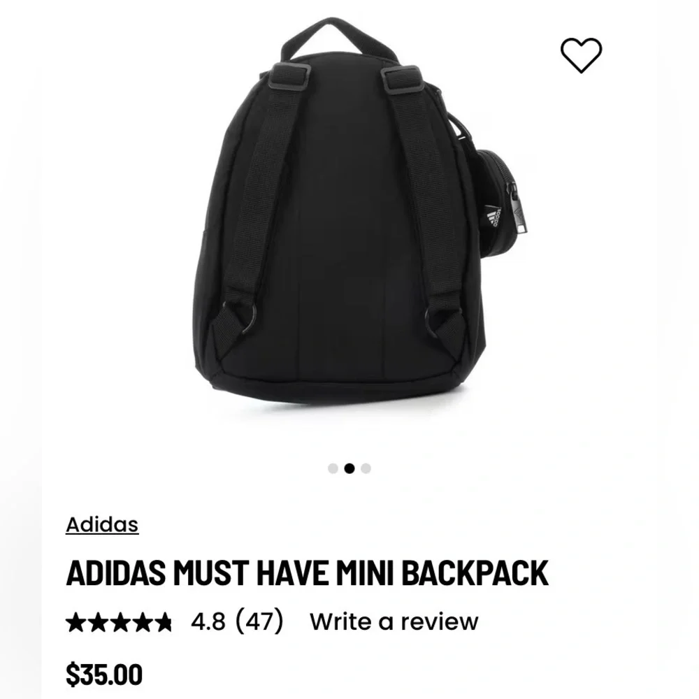 ADIDAS MUST HAVE MINI BACKPACK (Black/White) - Picture 2 of 10